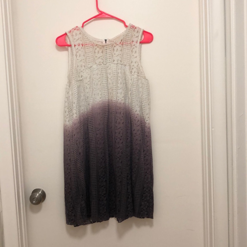 Purple and white ombré dress.